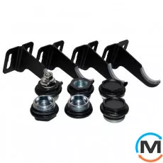 Монтажний комплект Nova Florida (4 кроншт.) для алюм. порад. 1" х 1/2" BLACK COFFEE, фото 