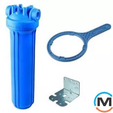 Фільтр-колба Atlas Filtri DP BIG AB (синій) Ø1" IN (пластик) 20" 45°C 8,3 bar, Діаметр різьблення: 1", Колір: Блакитний, Типорозмір: 20", Кількість колб: 1 колба, фото 