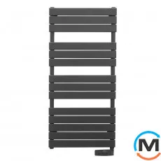 Електричний сушка для рушників Atlantic Adelis антрацит 1374х556х118мм 750 Вт, Колір: антрацит, Макс. потужність (Вт): 750, Висота (мм): 1374, фото 