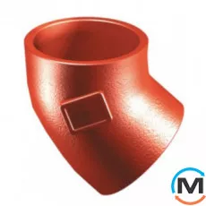 Коліно Pam-GLOBAL S 150x45 гр., Градус (град.): 45, Діаметр (мм): 150, фото 