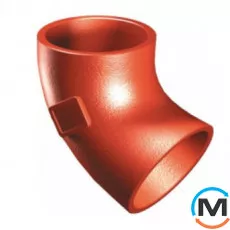 Колено канализационное чугунное Pam-GLOBAL S 100x68*, Градус (град.): 68, Диаметр (мм): 100, фото 