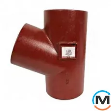 Тройник канализационный Pam-GLOBAL чугун S 100x100х70*, Модификация: 100x100х70*, Диаметр (мм): 100, фото 