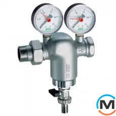 Хромований фільтр FAR НР-ВР 1" 300мкм з манометрами, фото 