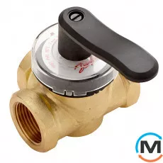 Поворотный трехходовой клапан Danfoss HRB3 PN10 DN40/25, Диаметр резьбы: 1 1/2", фото 