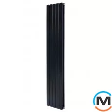 Вертикальний дизайнерський радіатор ARTTIDESIGN Livorno II 5/1800/340/50 чорний матовий, фото 