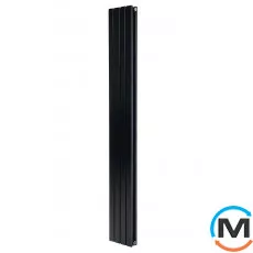 Вертикальний дизайнерський радіатор ARTTIDESIGN Terni II 4/1800/236/50 чорний матовий, Підключення радіатора: Нижнє, Виконання: Вертикальний, Колір: Чорний, Висота (мм): 1800, Кількість секцій: 4, Довжина (мм): 236, Глибина (мм): 99, Кількість рядів: 2, фото 