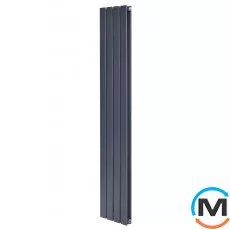 Дизайнерський вертикальний радіатор ARTTIDESIGN Livorno II 4/1800/272 чорний матовий, Виконання: Вертикальний, Колір: Сірий, Висота (мм): 1800, Глибина (мм): 103, Кількість секцій: 4, Довжина (мм): 272, фото 
