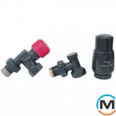 Комплект термостатичний Vario Term AXI ELEGANCKIE осьовий Gray metallic, фото 