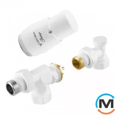 Комплект термостатичний Vario Term AXI ELEGANCKIE осьовий Matt white, фото 