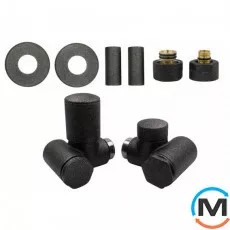 Комплект термостатичний Vario Term INTEGRA REGULATED All In One кутовий Правий (PEX) Matte black, фото 