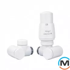 Комплект термостатичний Vario Term INTEGRA кутовий правий Matt white, фото 