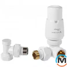 Комплект термостатичний Vario Term MASTER кутовий правий Matt white, фото 