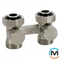 Вузол нижнього підключення Vario Term Нікель тип V прямий, фото 