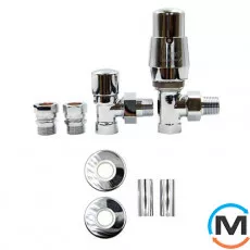 Комплект термостатичний Vario Term ROYAL All In One Кутовий (Cu) Chrome, фото 