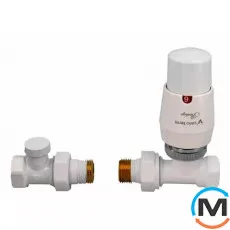 Комплект термостатичний Vario Term ROYAL прямий Matt white, фото 