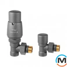 Комплект термостатичний Vario Term ROYAL кутовий Structural graphite, фото 