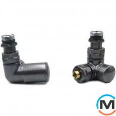 Комплект термостатичний Vario Term VISION REGULATED кутовий правий Structural graphite, фото 