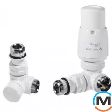 Комплект термостатичний Vario Term VISION кутовий правий Matt white, фото 