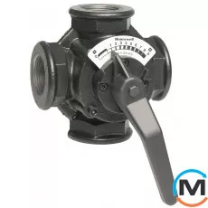 4-х ходовий клапан, що обертається, внутрішнє різьблення DN40 Kvs 25 м3/год ZR40MA, фото 