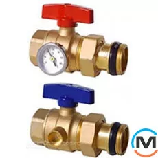 Шаровые краны Danfoss FHF-BV DN 25 для подключения к коллектору 2 шт., фото 