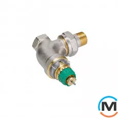 Клапан радиаторный Danfoss RA-DV 10 угловой, Диаметр резьбы: 3/8", Исполнение: Угловой, Цвет: Никелированный, фото 