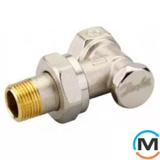 Клапан радиаторный Danfoss RLV-S-10 угловой, Диаметр резьбы: 3/8", Исполнение: Угловой, Цвет: Никелированный, фото 