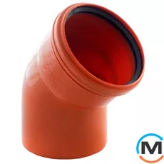 Коліно каналізаційне Magnaplast KG 160/15, Варіант: Просте, Вид каналізації: Зовнішня, Тип каналізації: Проста, Градус (град.): 15, Діаметр (мм): 160, Матеріал: Полівінілхлорид (ПВХ), фото 