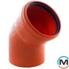 Коліно каналізаційне Magnaplast KG 160/30, Варіант: Просте, Вид каналізації: Зовнішня, Тип каналізації: Проста, Градус (град.): 30, Діаметр (мм): 160, Матеріал: Полівінілхлорид (ПВХ), фото 