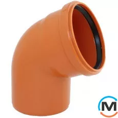 Коліно каналізаційне Magnaplast KG 160/67, Варіант: Просте, Вид каналізації: Зовнішня, Тип каналізації: Проста, Градус (град.): 67, Діаметр (мм): 160, Матеріал: Полівінілхлорид (ПВХ), фото 