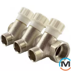 Коллектор вентильный Fado 1"x1/2"x3, Количество выходов: 3, Диаметр вход/выход: 1", фото 