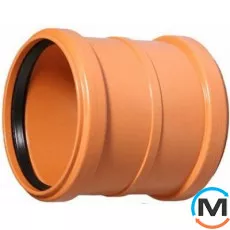 Муфта каналізаційна Magnaplast KG ковзна 110, Варіант: Ковзна, Вид каналізації: Зовнішня, Тип каналізації: Проста, Діаметр (мм): 100, Матеріал: Полівінілхлорид (ПВХ), фото 