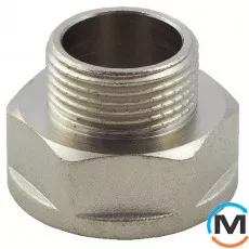 Нікель Fado Перехідник 1"x1/2", Варіант: 1"x1/2", Тип різьблення: Внутрішня/Зовнішня, Діаметр різьблення: 1", Матеріал: Латунь нікельована, фото 