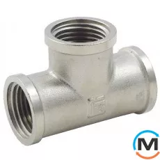 Нікель Fado Трійник 1/2", Тип різьблення: Внутрішня/Внутрішня/Внутрішня, Діаметр різьблення: 1/2", фото 