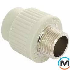 Полипропиленовая муфта с наружной резьбой Fado 40 1.1/4, Тип резьбы: Наружная, Диаметр резьбы: 1 1/4", Диаметр (мм): 40, фото 