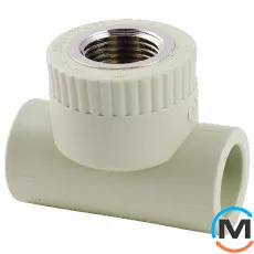 Полипропиленовый тройник с внутренней резьбой Fado 25 1/2", Тип резьбы: Внутренняя, Диаметр резьбы: 1/2", Диаметр (мм): 25, фото 