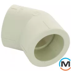 Полипропиленовый угол 45° Fado 20, Вариант: ВВ, Диаметр (мм): 20, Угол: 45, Рабочее давление (бар): 10, фото 