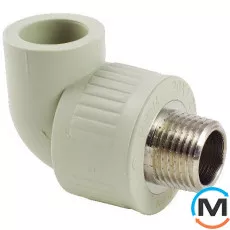 Полипропиленовый уголок с наружной резьбой Fado 32 1, Тип резьбы: Наружная, Диаметр резьбы: 1", Диаметр (мм): 32, фото 