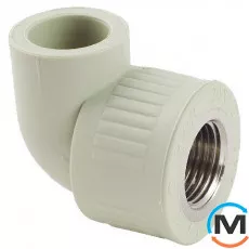 Полипропиленовый уголок с внутренней резьбой Fado 32 1, Тип резьбы: Внутренняя, Диаметр резьбы: 1", Диаметр (мм): 32, фото 