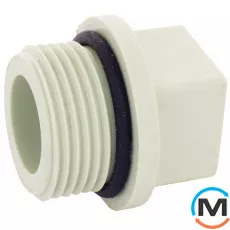 Полипропиленовая заглушка наружная Fado 1/2", Тип резьбы: Наружная, Диаметр резьбы: 1/2", фото 