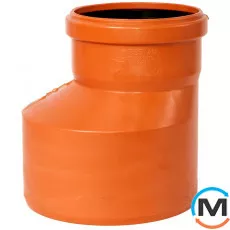 Редукція каналізаційна Magnaplast KG 160/110, Варіант: 160/110, Вид каналізації: Зовнішня, Тип каналізації: Проста, Виконання: Простая, Діаметр (мм): 160, Матеріал: Полівінілхлорид (ПВХ), фото 