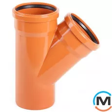 Трійник каналізаційний Magnaplast KG 45 250/200, Вид каналізації: Зовнішня, Тип каналізації: Проста, Градус (град.): 45, Модифікація: 250/200/45, Діаметр (мм): 250, Матеріал: Полівінілхлорид (ПВХ), фото 