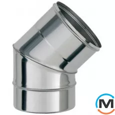 Коліно димохідне Версія-Люкс 90 ф 150 0,6мм з нержавіючої сталі, Градус (град.): 90, Діаметр (мм): 150, Тип димоходу: Одностінний, Матеріал димаря: Нержавіюча сталь, Товщина стінки (мм): 0.6, фото 