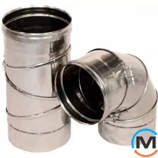 Колено регулировочное 0-90 ф 100 0,6мм из нержавейки, Диаметр (мм): 100, фото 