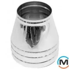 Конус для димоходу Версія-Люкс ф 160/220 н/н 0,6мм, Діаметр (мм): 160/220, Матеріал димаря: Нержавіюча сталь/Нержавіюча сталь, Товщина стінки (мм): 0.6, фото 