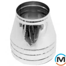 Конус для димоходу Версія-Люкс ф 130/200 н/оц 0,6мм, Діаметр (мм): 130/200, Матеріал димаря: Нержавіюча сталь/Оцинкування, Товщина стінки (мм): 0.6, фото 