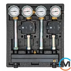 Насосна група Kombimix з Wilo Yonos PARA RS 15/6, 2 прямі контури, фото 