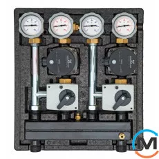 Насосна група Kombimix з Wilo Yonos PARA RS 15/6, 2 змішувальні контури, фото 