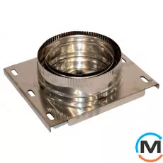 Підставка настінна для димоходу Версія-Люкс ф 100/160 0,6мм з нержавіючої сталі, Тип димоходу: Двостінний (Сендвіч), Діаметр (мм): 100/160, фото 