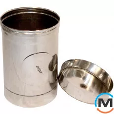 Ревізія для димоходу Версія-Люкс ф 110 0,6мм з нержавіючої сталі, Діаметр (мм): 110, Тип димоходу: Одностінний, Матеріал димаря: Нержавіюча сталь, Товщина стінки (мм): 0.6, фото 