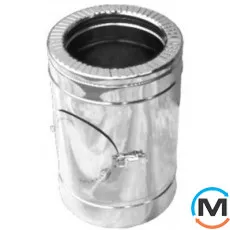 Ревізія для димоходу Версія-Люкс ф 160/220 н/н 0,6мм, Діаметр (мм): 160/220, Тип димоходу: Двостінний (Сендвіч), Матеріал димаря: Нержавіюча сталь/Нержавіюча сталь, Товщина стінки (мм): 0.6, фото 